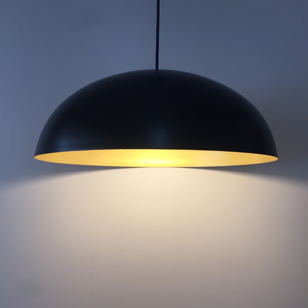 MYLİGHTS RETRO METAL SSARKIT AVİZE SİYAH İÇİ SARI 40 CM