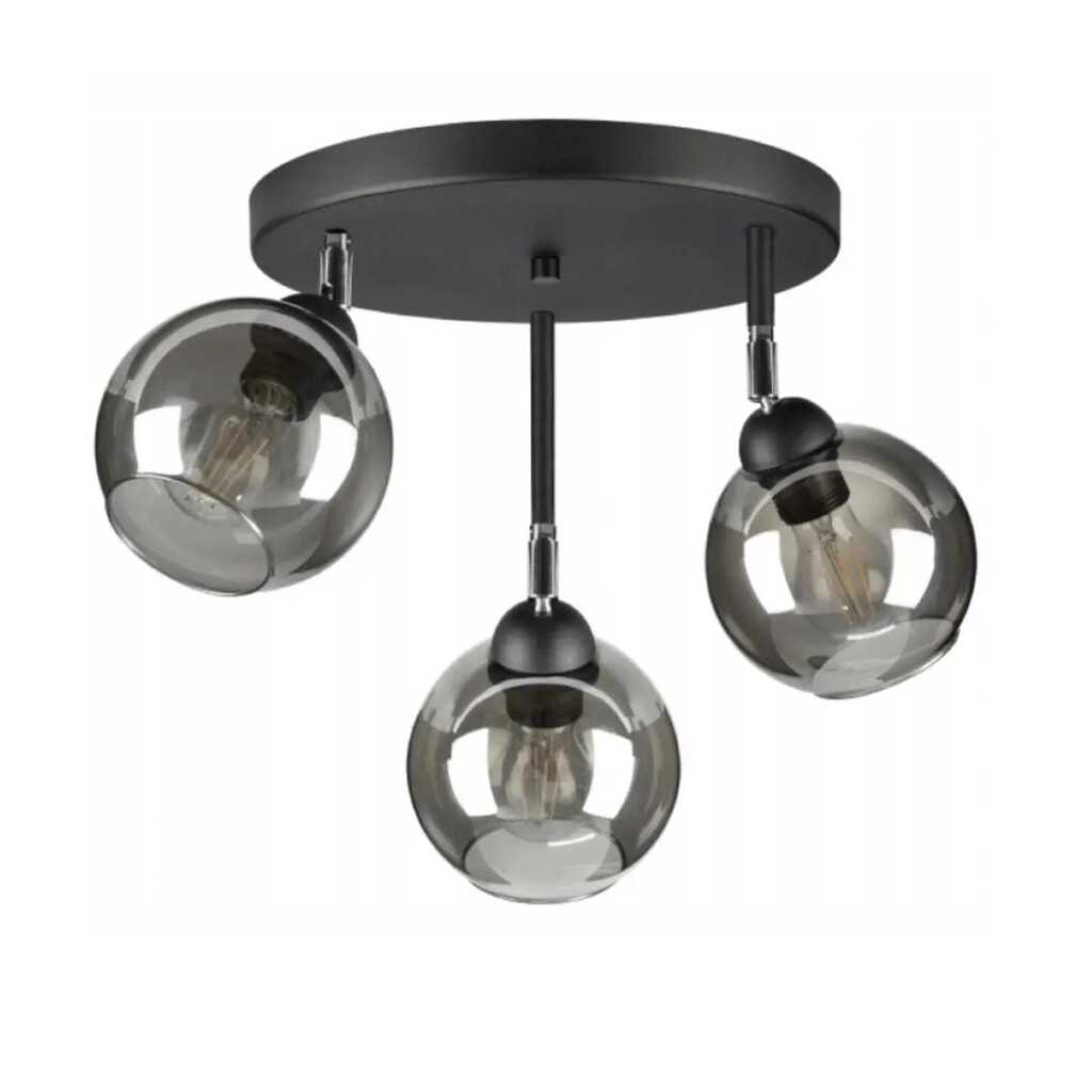 MYLİGHTS RETRO RUSİK VİNTAGE ÜÇLÜ FÜME CAMLI tavan AVİZE