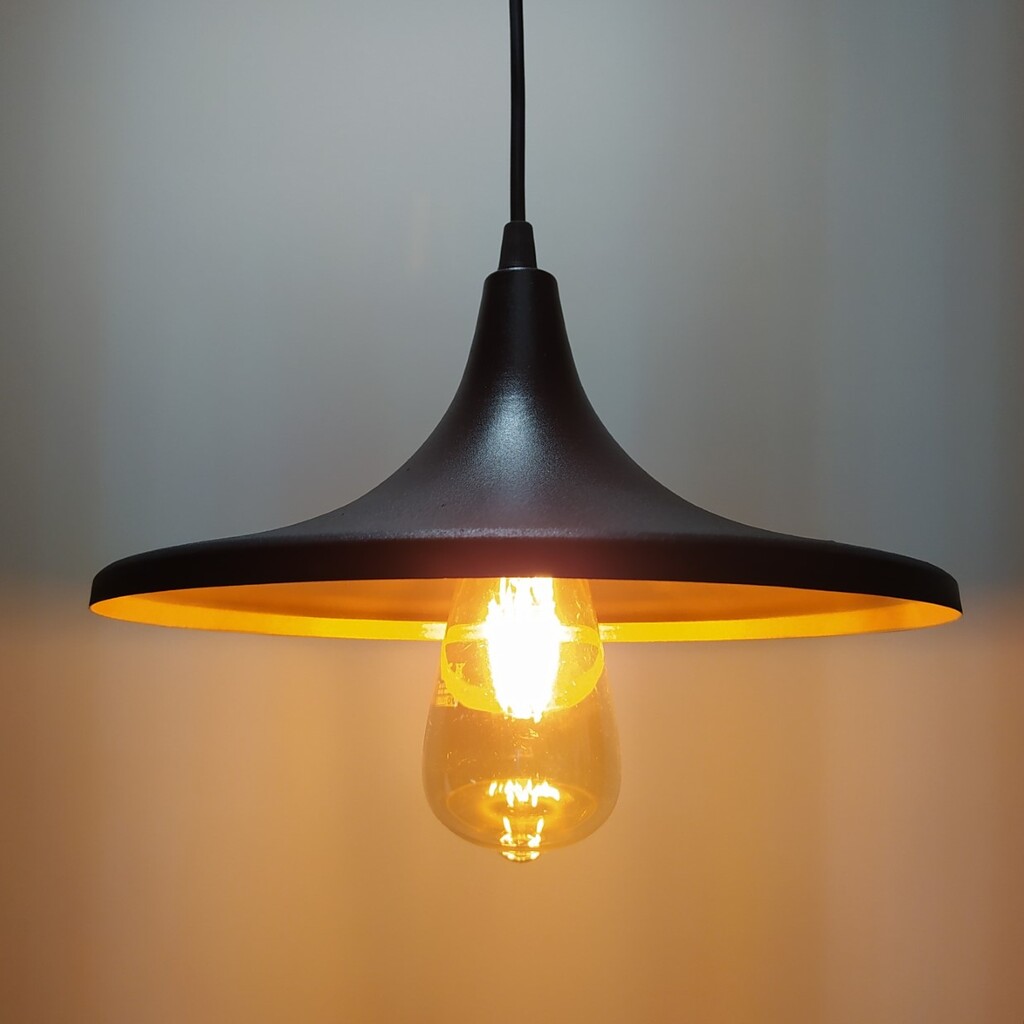 MYLİGHTS RETRO RUSTİK 27CM EN METAL ARKIT AVİZE SİYAH İÇİ ALTIN