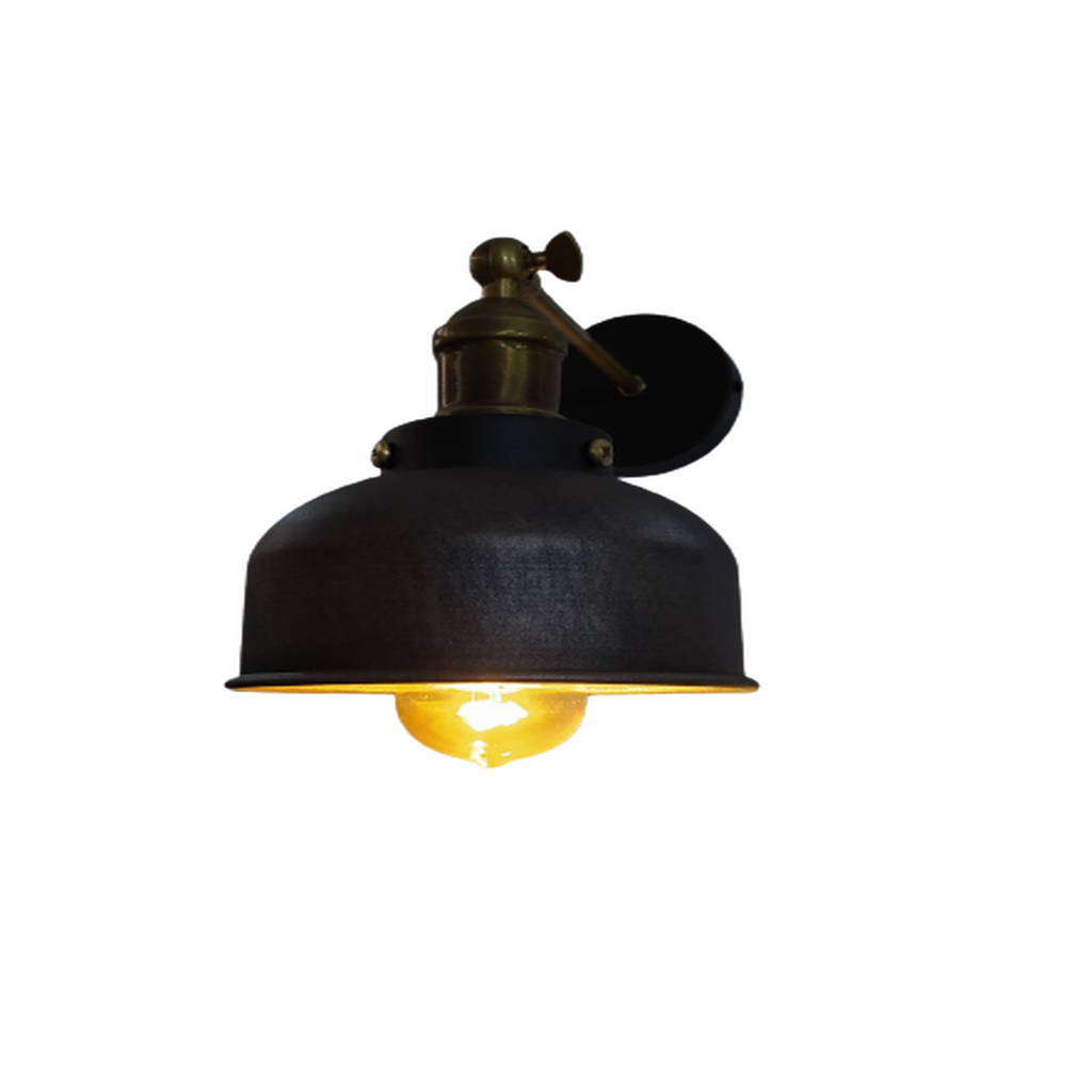 MYLİGHTS RETRO RUSTİK ANTİRASİT BAŞLIKLI APLİK DUVAR LAMBASI