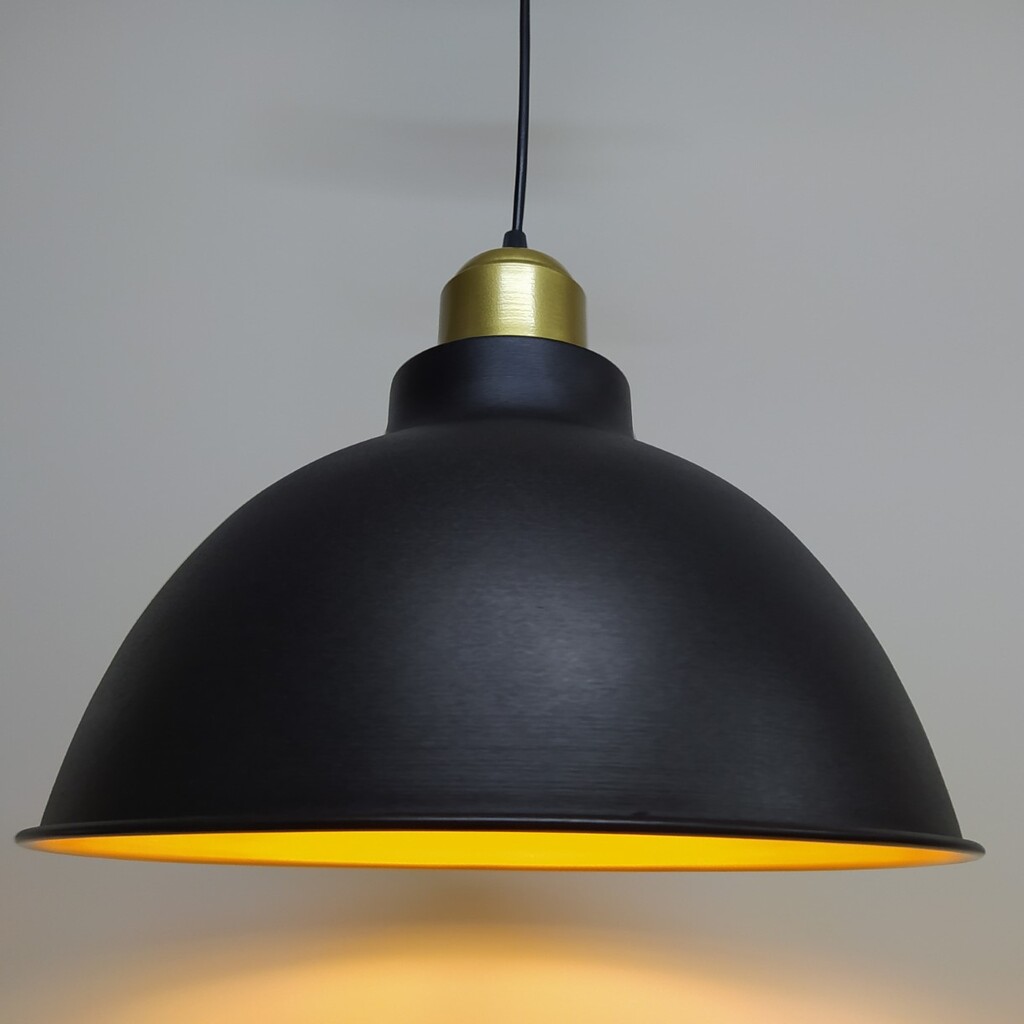 MYLİGHTS RETRO RUSTİK AVİZE METAL SARKIT GOLD ASKILI SİYAH İÇİ ALTIN