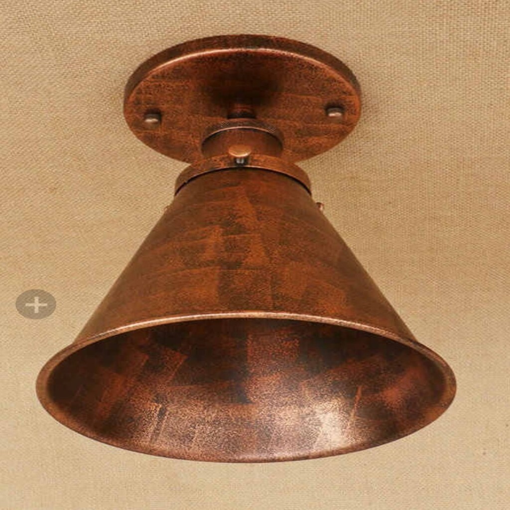 MYLİGHTS RETRO RUSTİK BAKIR ESKİTME KONİK AVİZE 189 CM EN