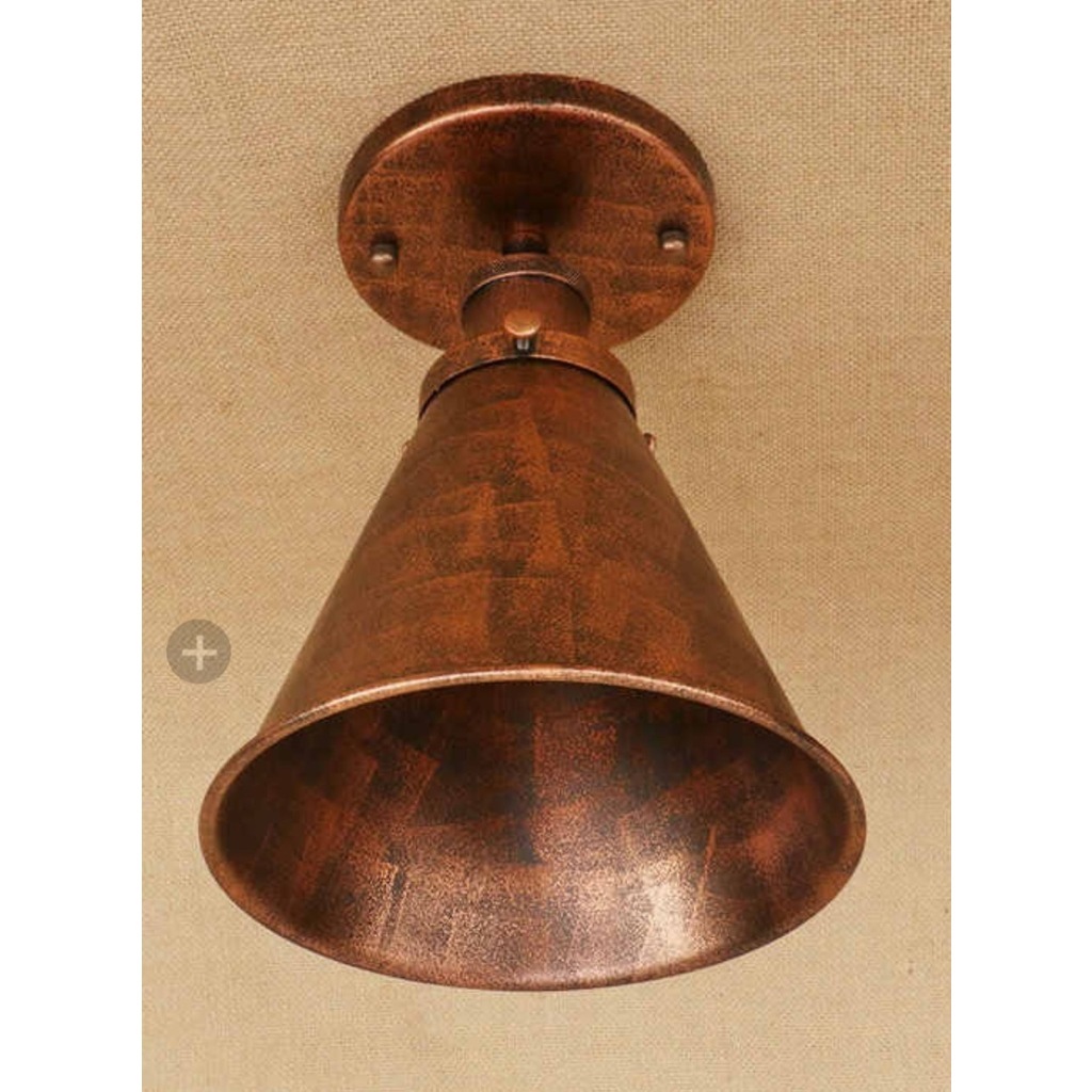 Mylights Retro Rustik Bakır Eskitme Konik Avize 189 Cm En (455114715)