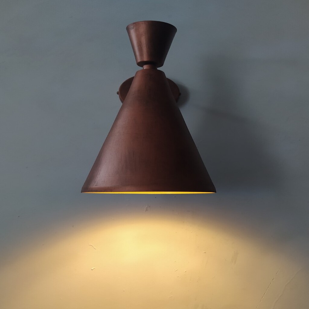 MYLİGHTS RETRO RUSTİK BAKIR ESKİTME PATİNALI DUVAR LAMNBASI APLİK