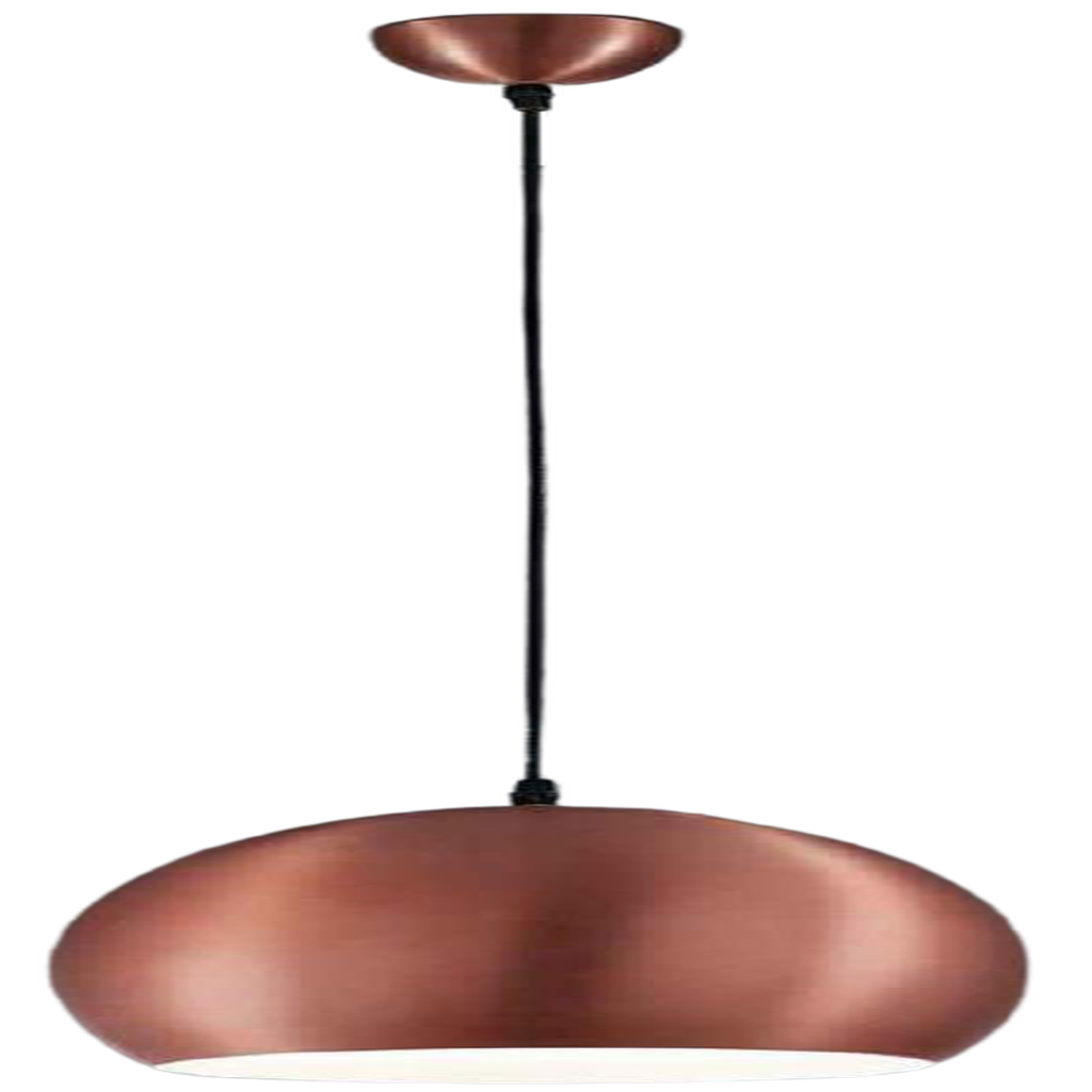 MYLİGHTS RETRO RUSTİK BAKIR İÇİ BEYAZ METAL SARKIT AVİZE 20 CM