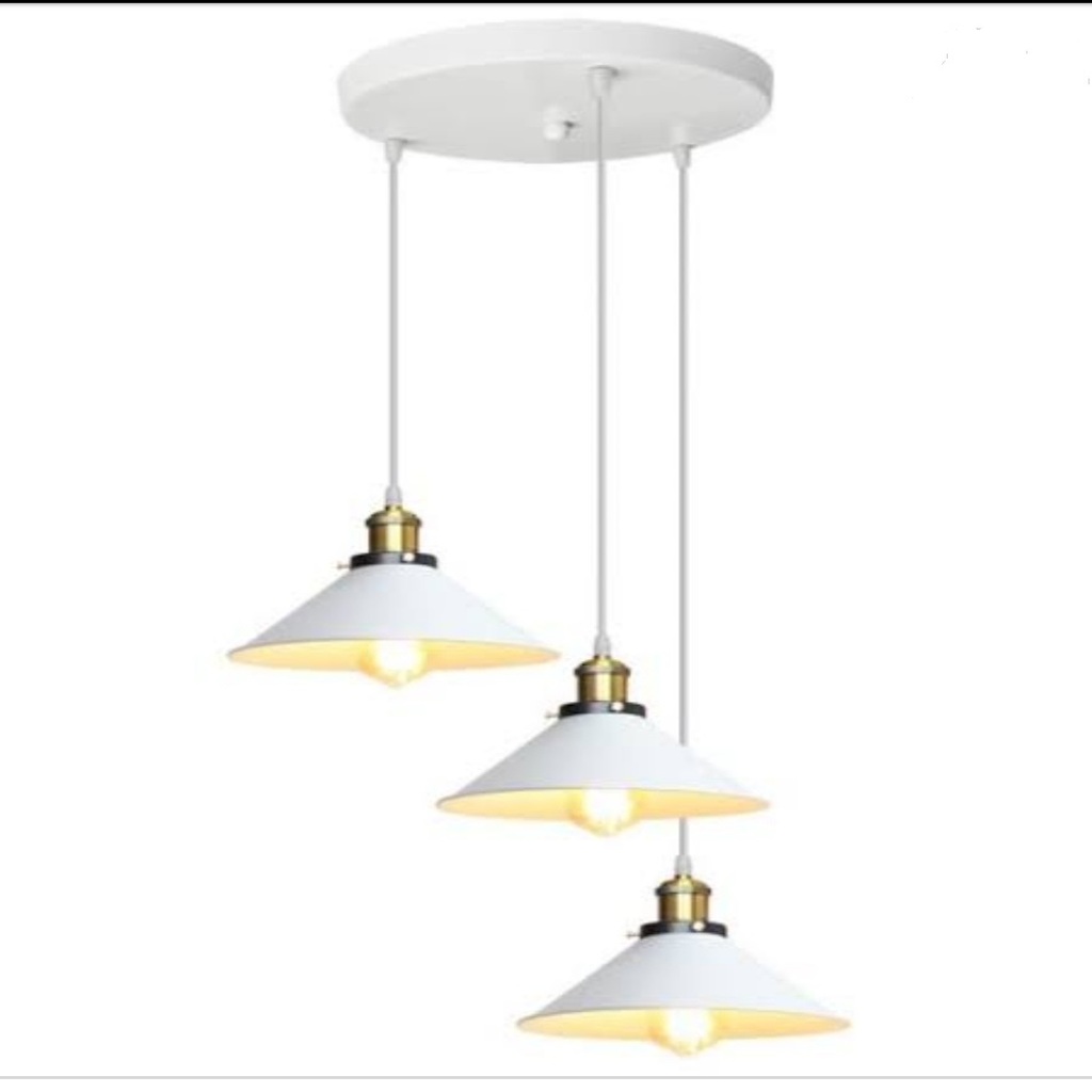 MYLİGHTS RETRO RUSTİK BEYAZ METAL SARKIT AVİZE ÜÇLÜ SARKIT