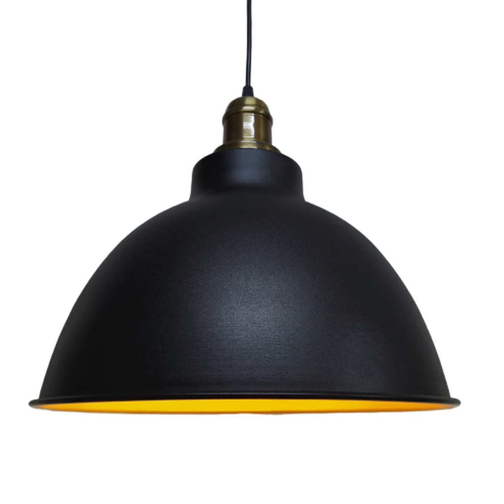 MYLİGHTS RETRO RUSTİK ESKİTME ASKILI METAL SARKIT AVİZE SİYAH İÇİ ALTIN