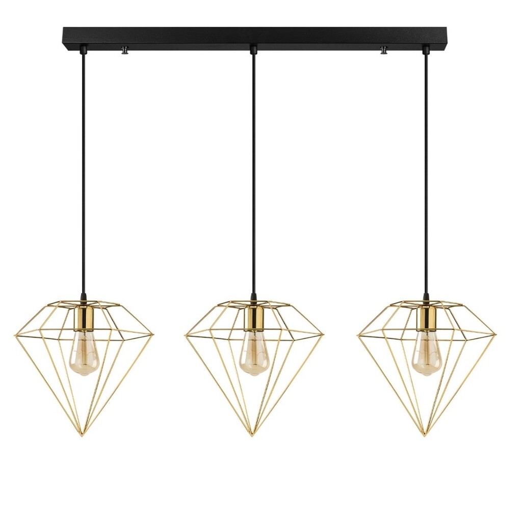 MYLİGHTS RETRO RUSTİK GOLD ÜÇLÜ MASA ÜSTÜ SIRALI AVİZE 60 CM E27