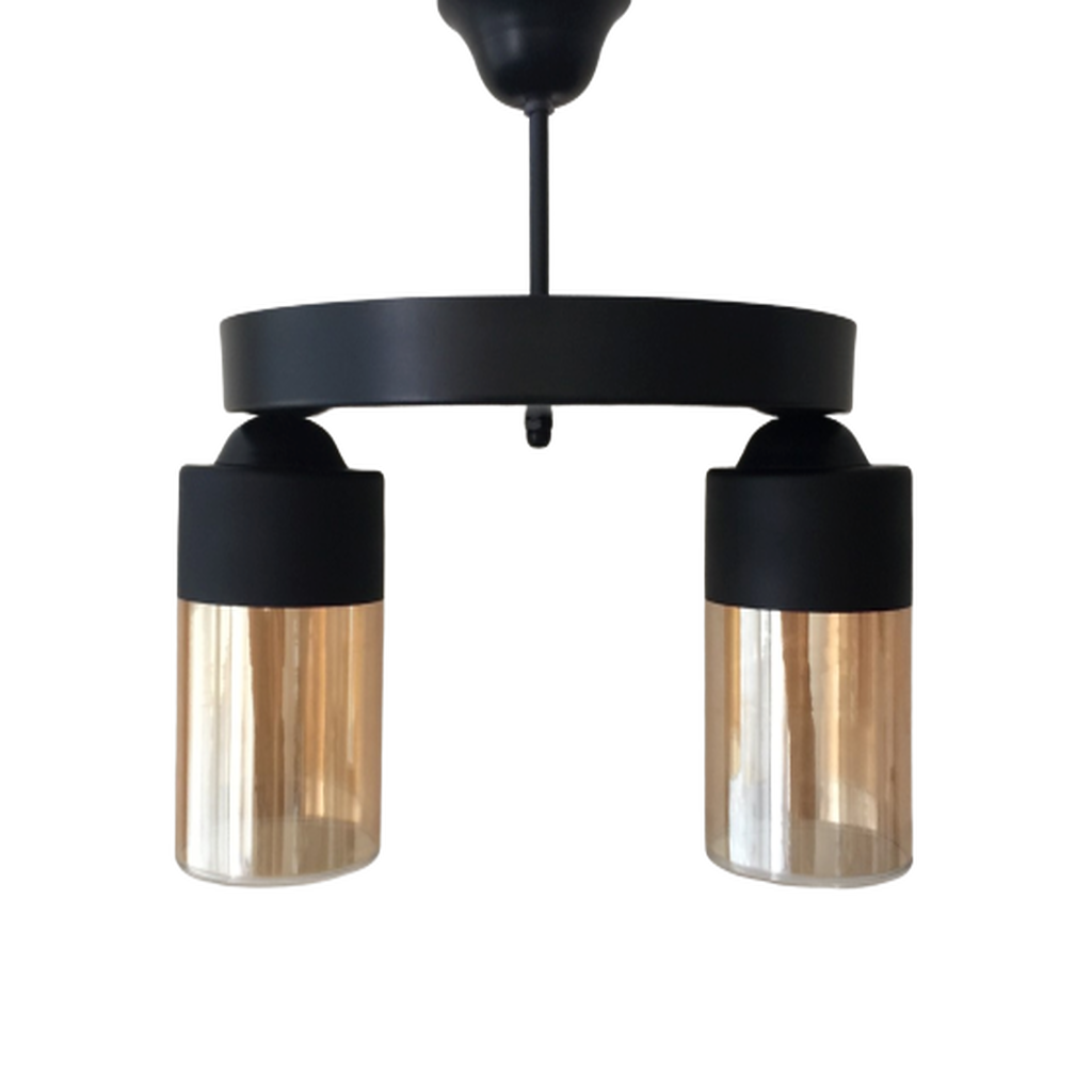 MYLİGHTS RETRO RUSTİK İKİLİ PLOFONYER AVİZE