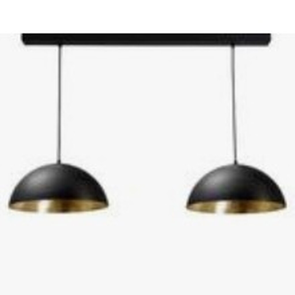 MYLİGHTS RETRO RUSTİK İKİLİ SIRALI MASA ÜSTÜ METAL AVİZE RUSTİK AVİZE SİYAH İÇİ ALTIN 