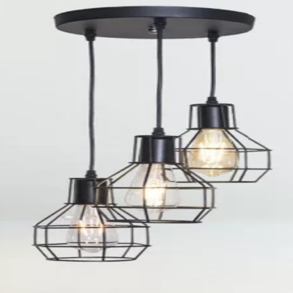 MYLİGHTS RETRO RUSTİK KAFES ÜÇLÜ sarkıt avize en 30 cm