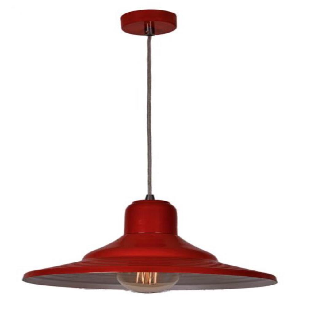 MYLİGHTS RETRO RUSTİK KIRMIZI İÇİ BEYAZ BETAL SARKIT AVİZE