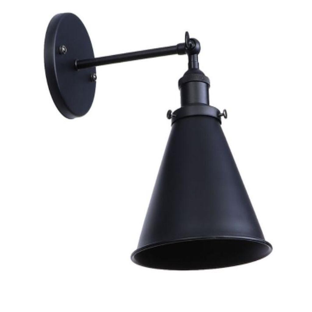 MYLİGHTS RETRO RUSTİK KONİK MAT SİYAH DUVAR APLİK HAREKETLİ APLİK