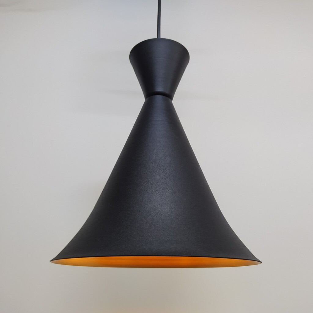 MYLİGHTS RETRO RUSTİK KONİK METAL SARKIT SİYAH İÇİ ALTIN