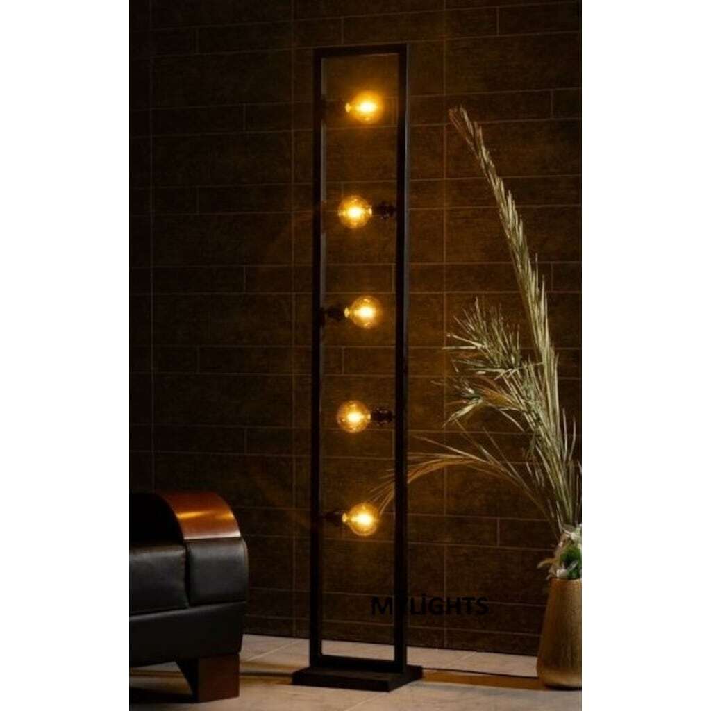 Mylights Retro Rustik Lambader Köşe Lamsası Yerden Aydınlatma