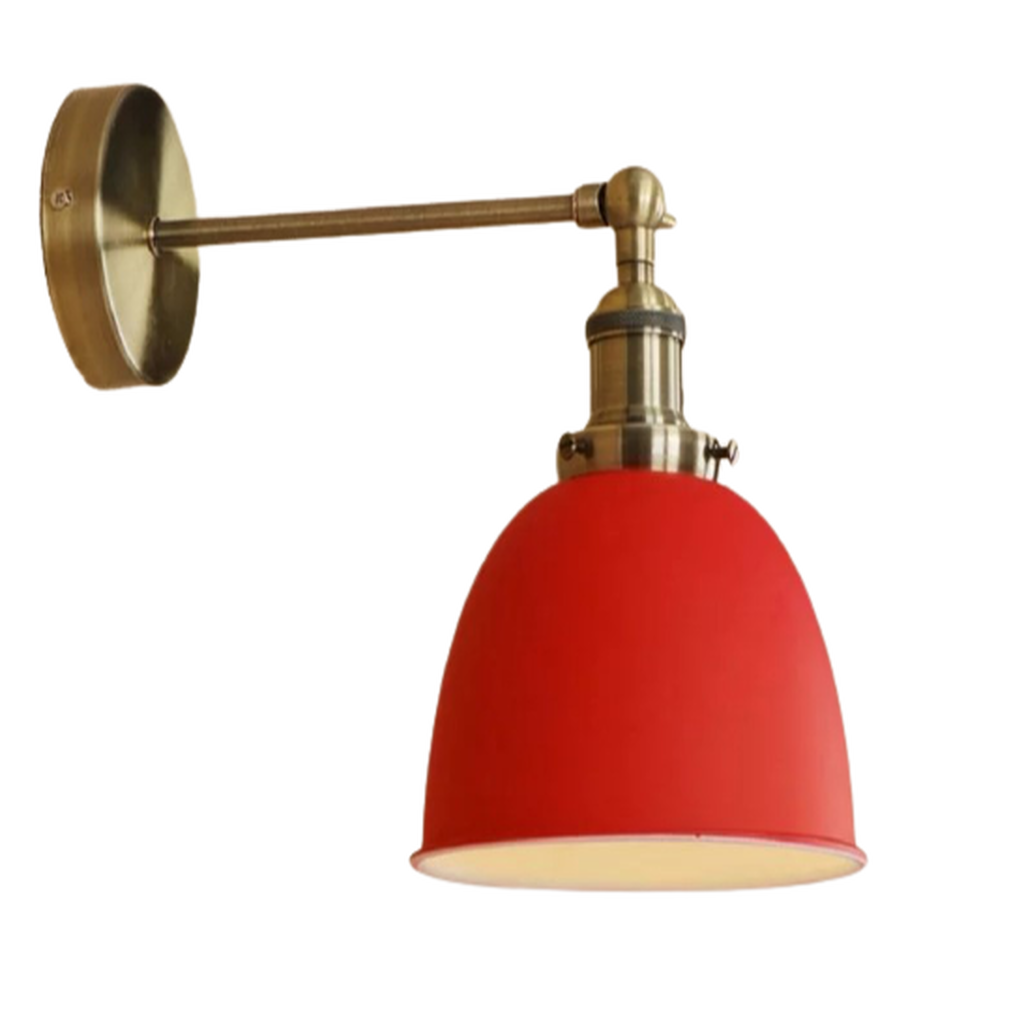 MYLİGHTS RETRO RUSTİK MAFSALI HAREKETLİ DUVAR LAMBASI APLİK KIRMIZI