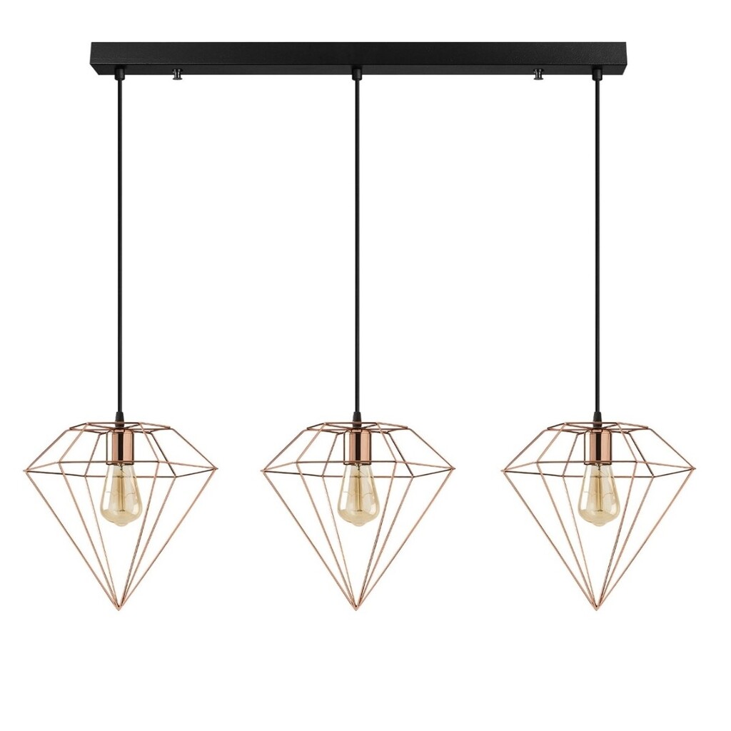 MYLİGHTS RETRO RUSTİK MASA ÜSTÜ SIRALI ÜÇLÜ AVİZE SARKIT AVİZE