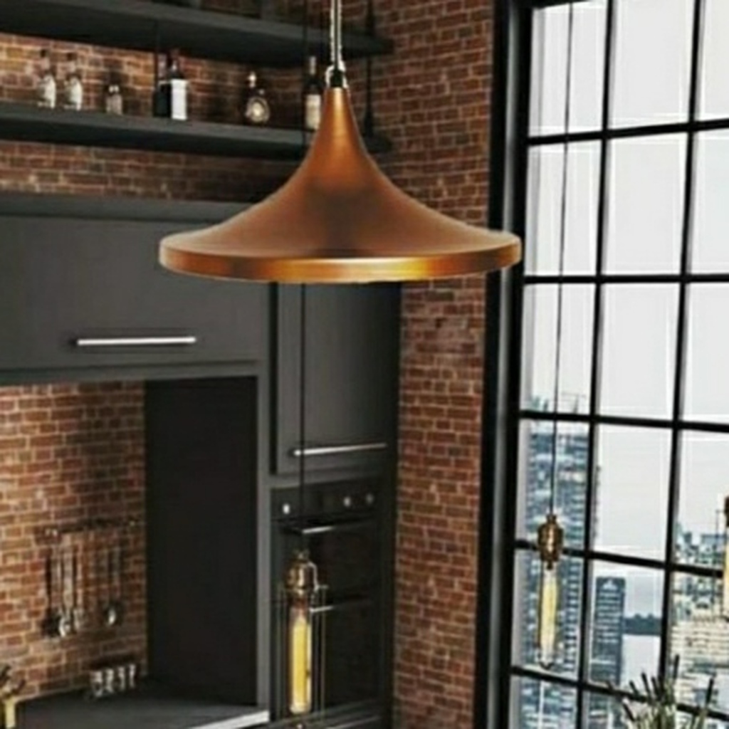 MYLİGHTS RETRO RUSTİK MAT BAKIR METAL SARKIT AVİZE 36 CM