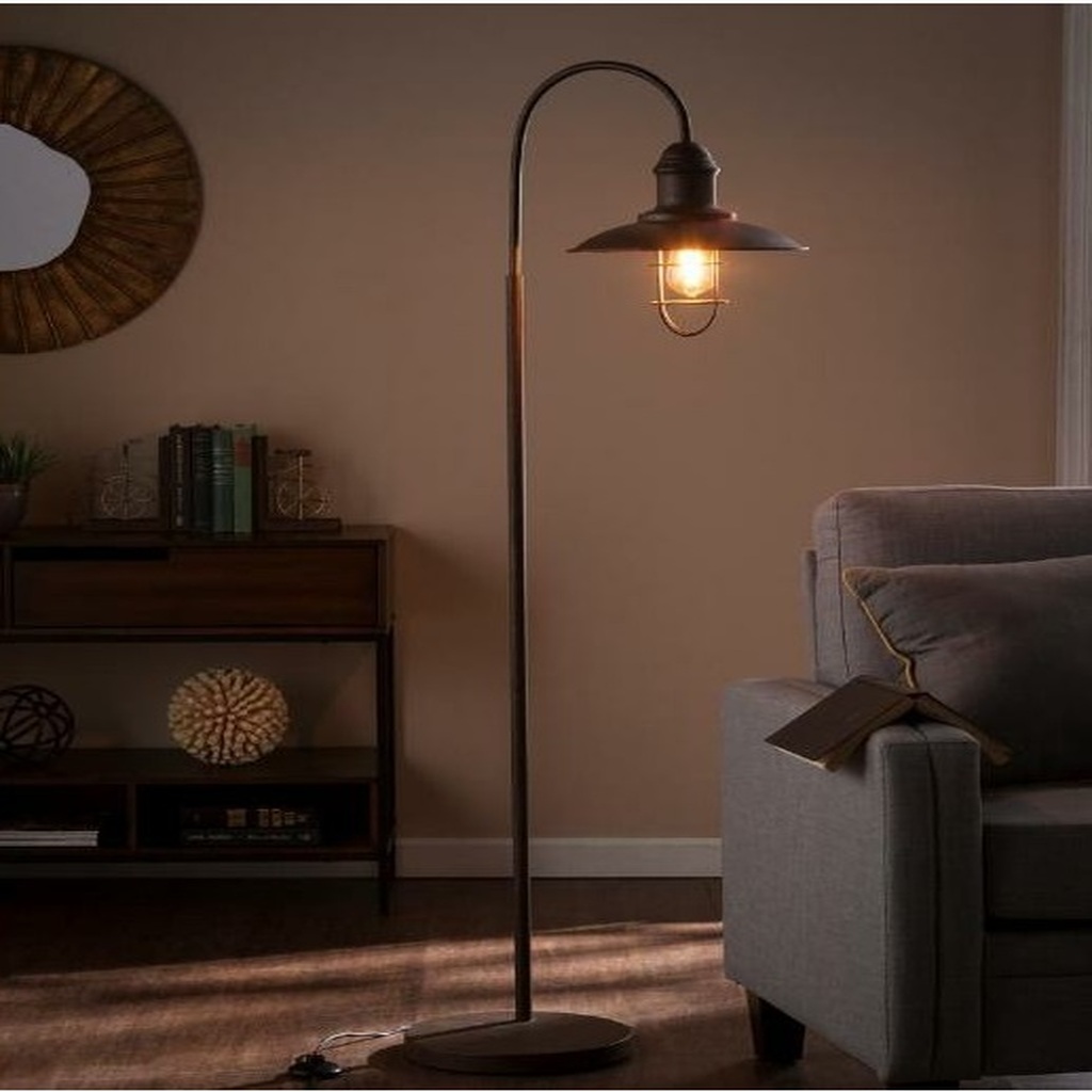 MYLİGHTS RETRO RUSTİK MAT SİYAH RUSTİK AYAKLI LAMBADER KÖŞE LAMBASI 