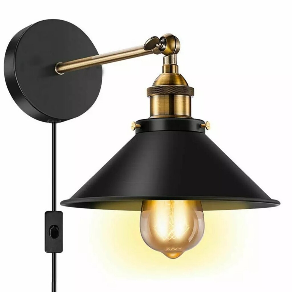 MYLİGHTS RETRO RUSTİK METAL APLİK MAFSALI APLİK KABLO ANAHTARLI APLİK