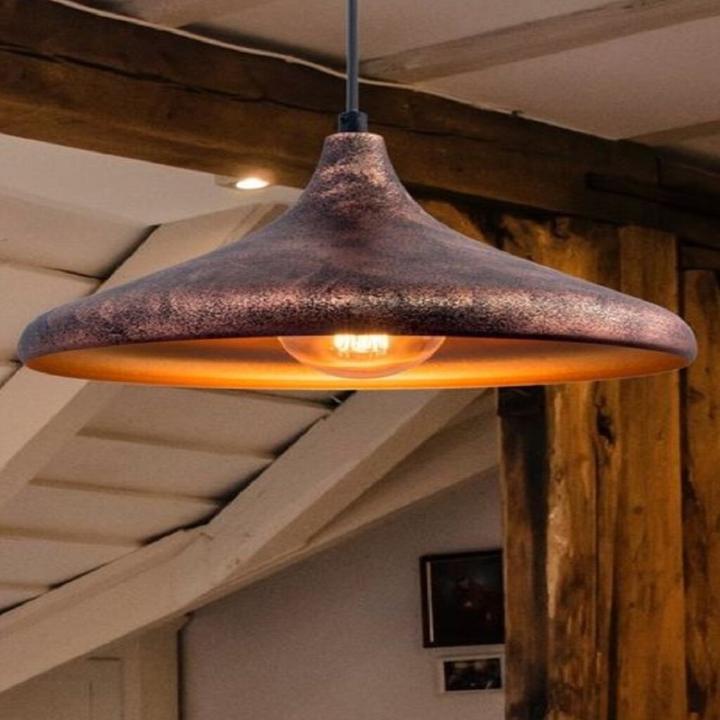 MYLİGHTS RETRO RUSTİK METAL BAKIR FIRCALI SARKIT AVİZE 35CM 