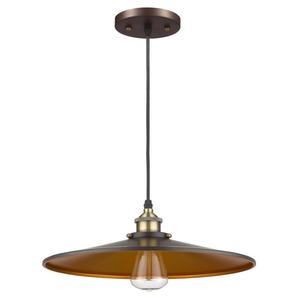 MYLİGHTS RETRO RUSTİK METAL MAT SİYAH İÇİ ALTIN SARKIT AVİZE 40 CM EN