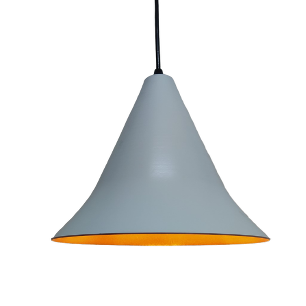 MYLİGHTS RETRO RUSTİK METAL SARKIT AVİZE BEYAZ İÇİ ALTIN TEKLİ AVİZE