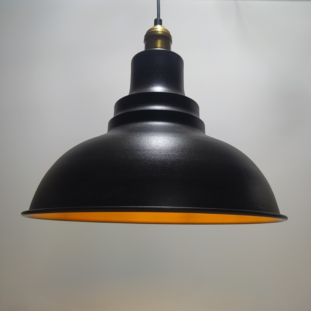 MYLİGHTS RETRO RUSTİK METAL SARKIT AVİZE ESKİTME DUYLU SİYAH İÇİ ALTIN