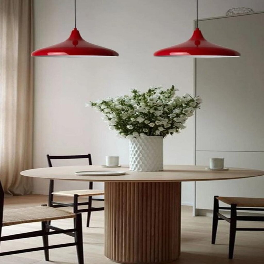 MYLİGHTS RETRO RUSTİK METAL SARKIT AVİZE KIRMIZI 35 CM ÇAP TEK FİYATIDIR