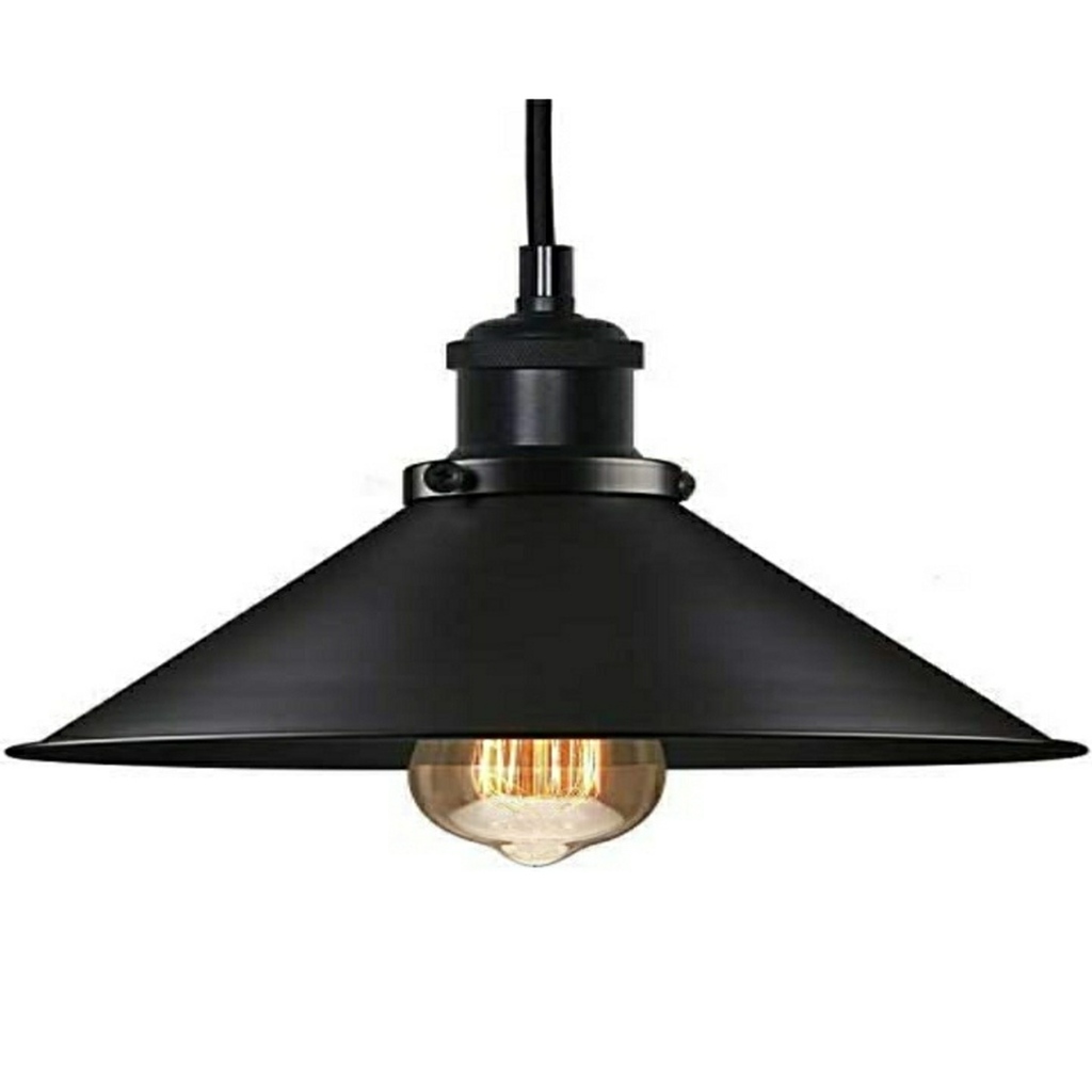 MYLİGHTS RETRO RUSTİK METAL SARKIT AVİZE MAT SİYAH 30 CM EN