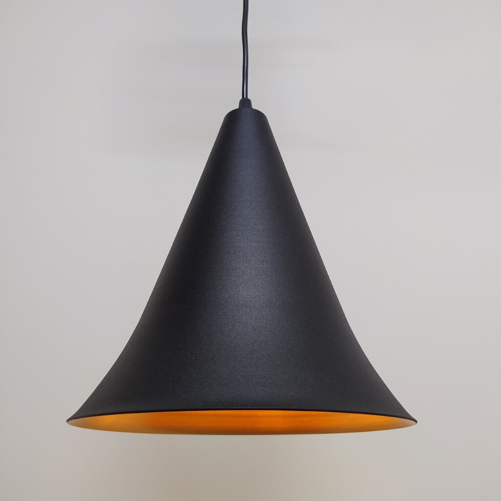 MYLİGHTS RETRO RUSTİK METAL SARKIT AVİZE SİYAH İÇİ ALTIN