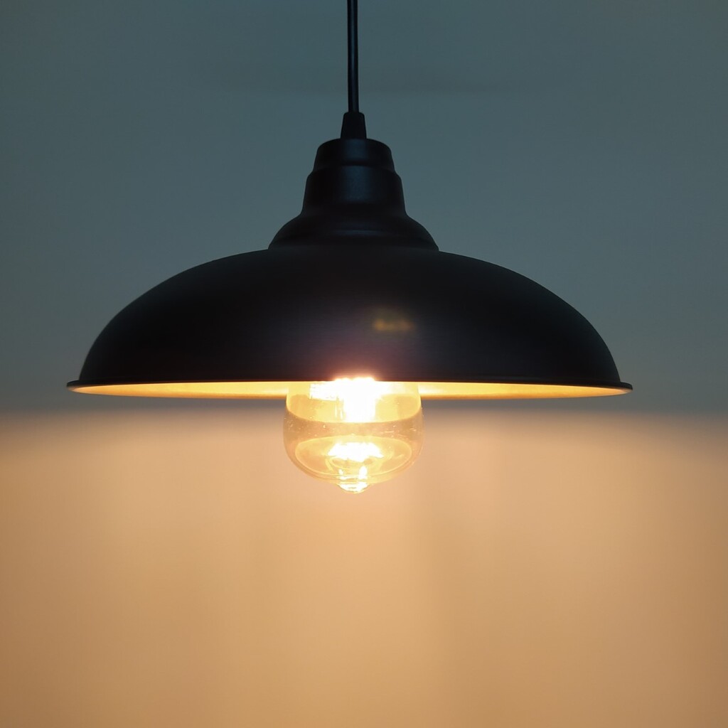 MYLİGHTS RETRO RUSTİK METAL SARKIT AVİZE SİYAH İÇİ ALTIN