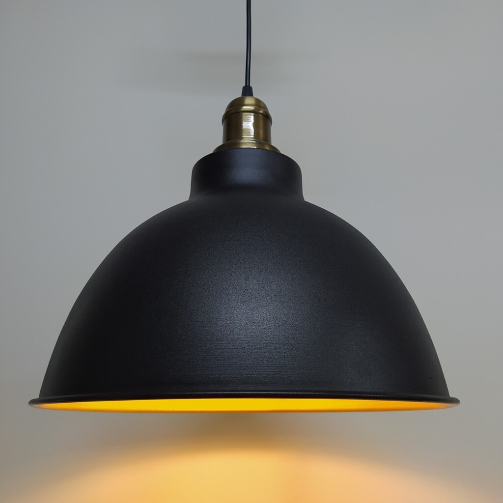 MYLİGHTS RETRO RUSTİK METAL SARKIT AVİZE SİYAH İÇİ ALTIN ESKİTME ASKLI