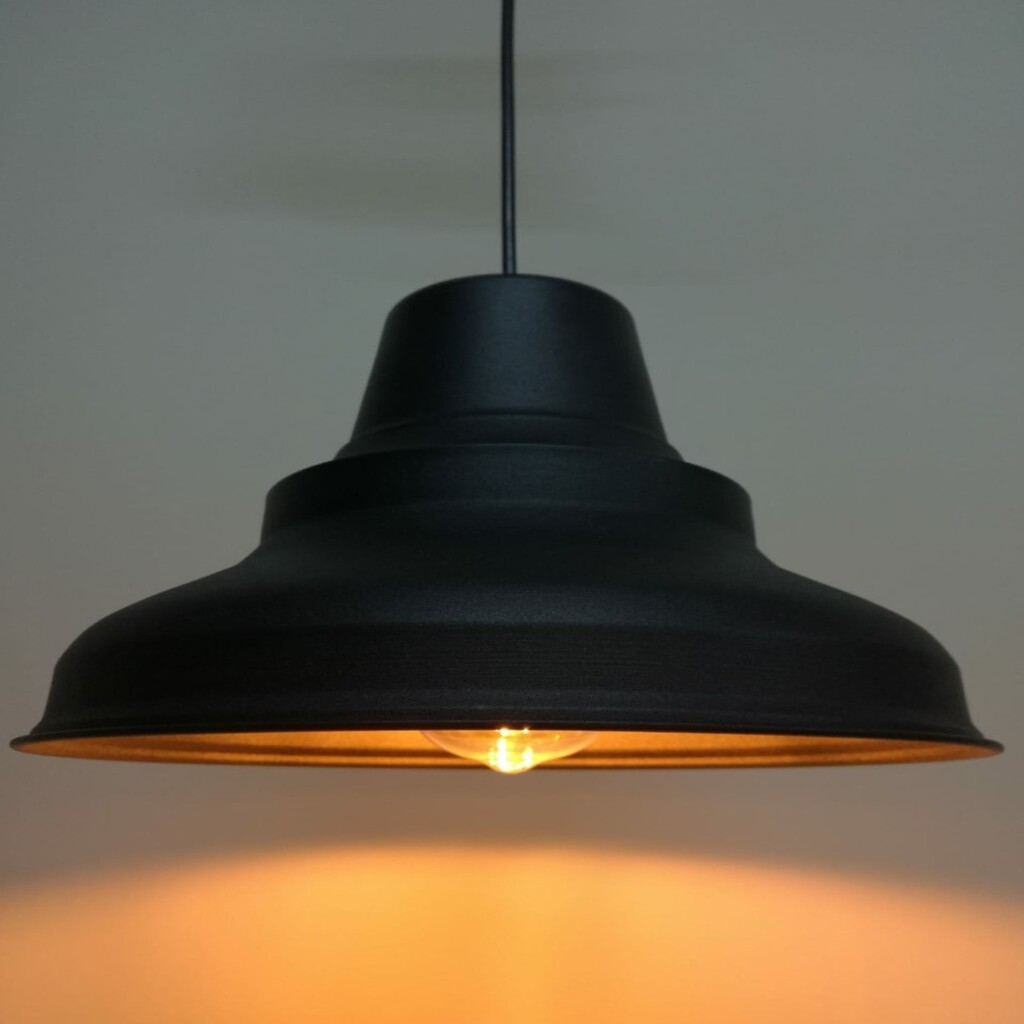 MYLİGHTS RETRO RUSTİK METAL SARKIT SİYAH İÇİ ALTIN