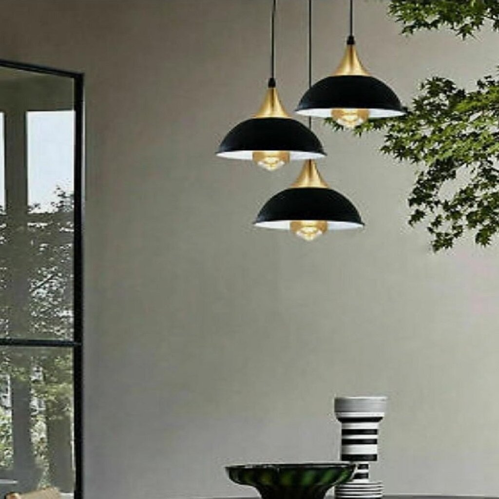 MYLIGHTS RETRO RUSTIK MODERN ÜÇLÜ METAL SARKIT SİYAH AVİZE