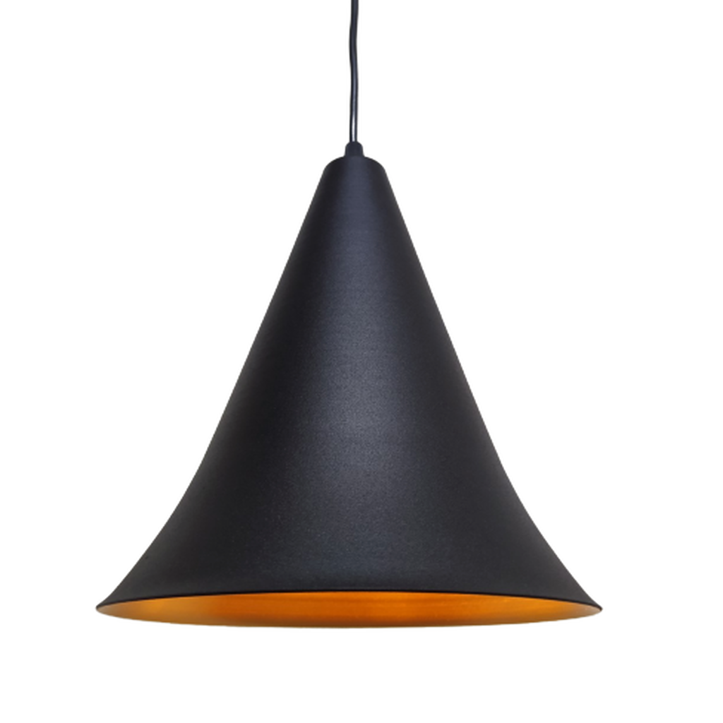 MYLİGHTS RETRO RUSTİK SİYAH İÇİ ALTIN METAL SARKIT AVİZE