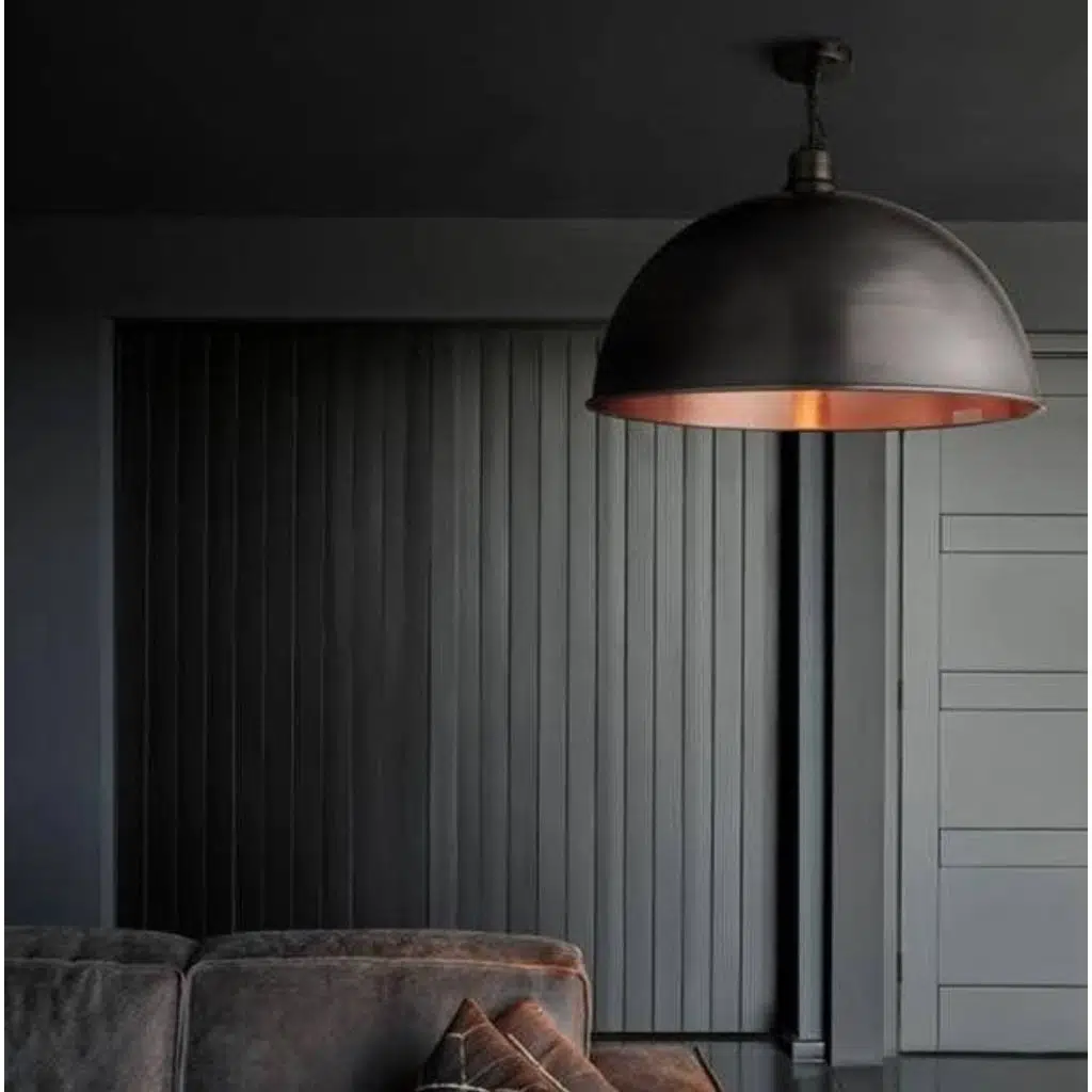 MYLİGHTS RETRO RUSTİK SİYAH İÇİ BAKIR AVİZE 40 CM