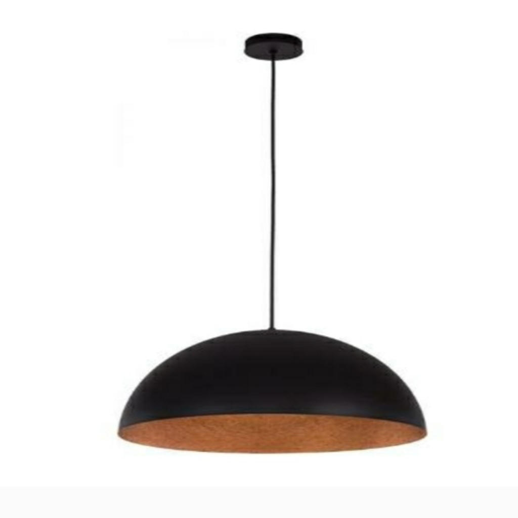 MYLİGHTS RETRO RUSTİK SİYAH İÇİ BAKIR METAL SARKIT AVİZE 40 CM