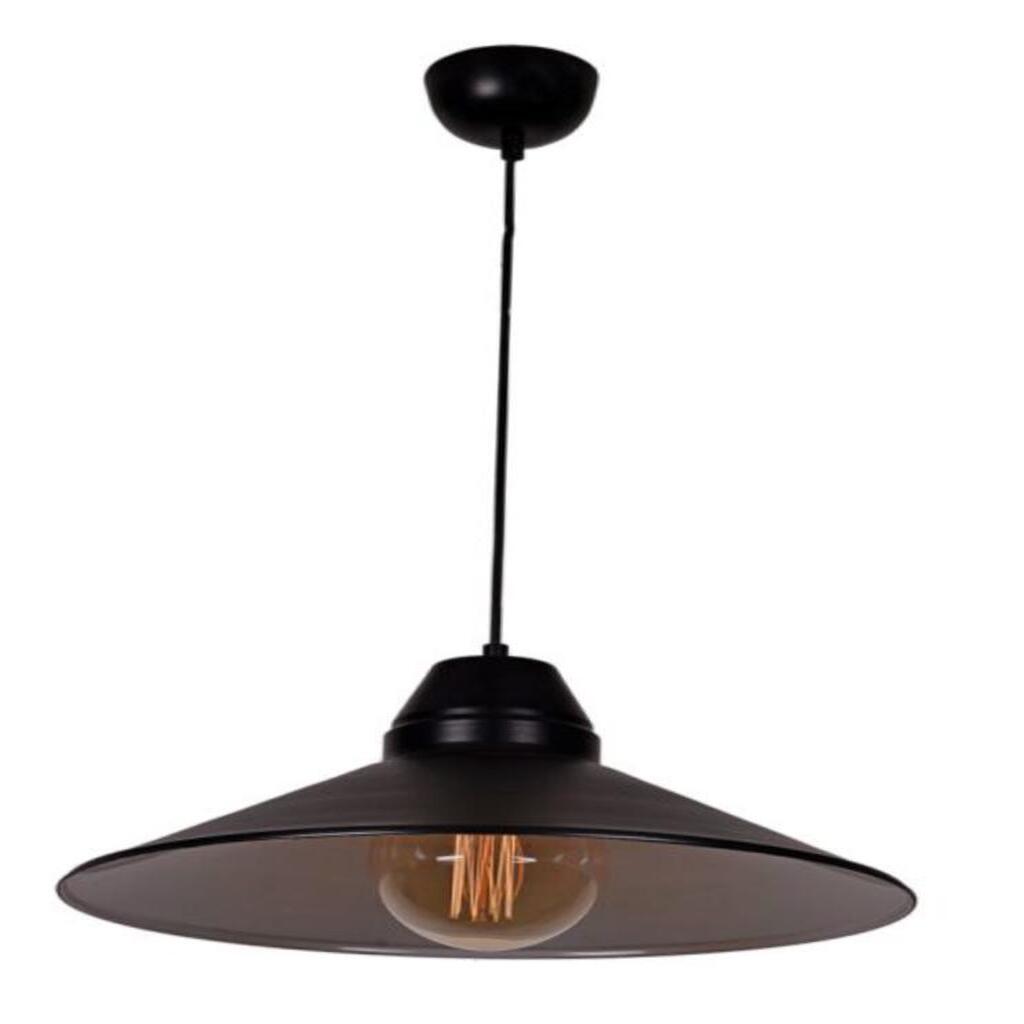 MYLİGHTS RETRO RUSTİK SİYAH İÇİ BEYAZ BETAL SARKIT AVİZE