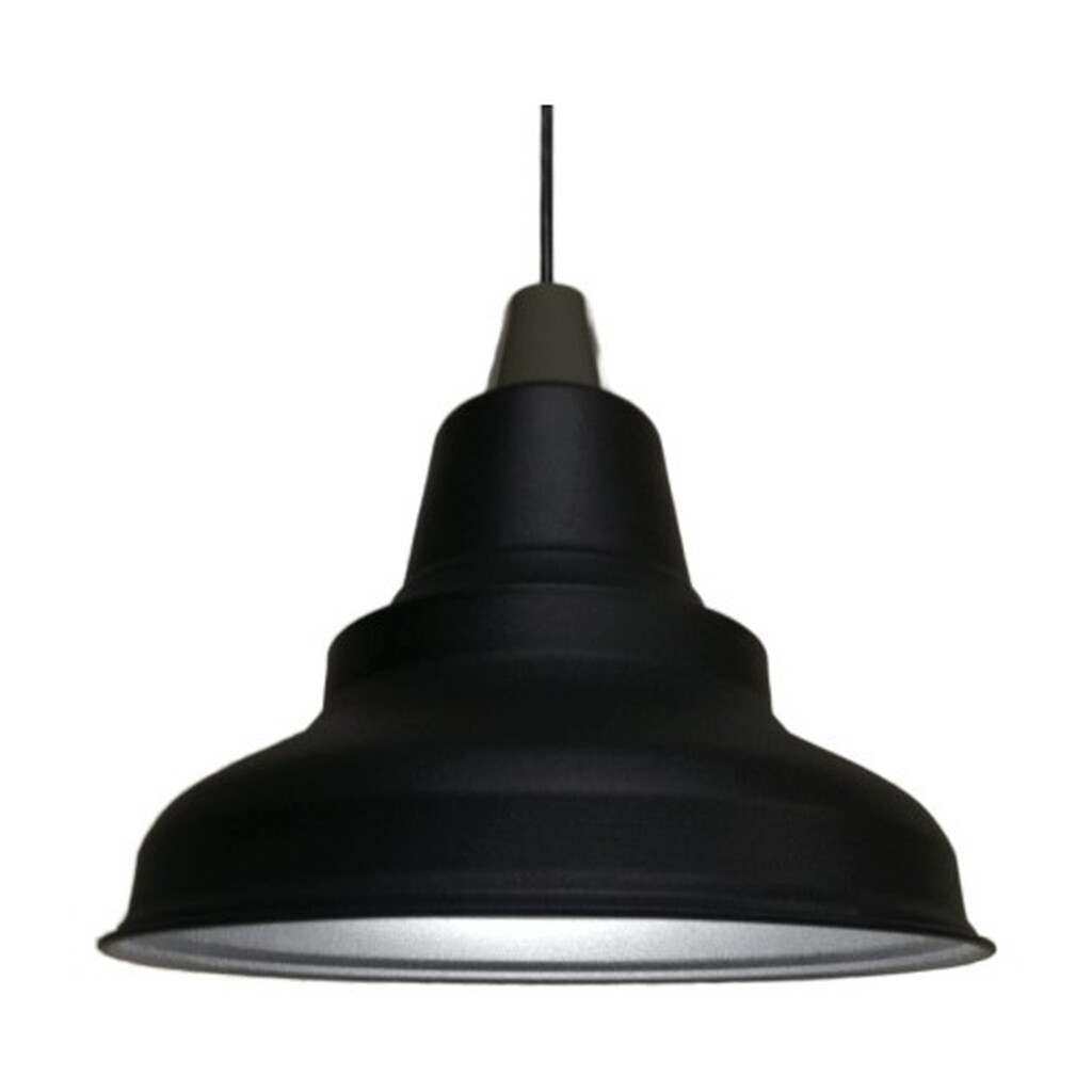 Mylights Retro Rustik Siyah Içi Siyah Metal Sarkıt Avize En 28CM