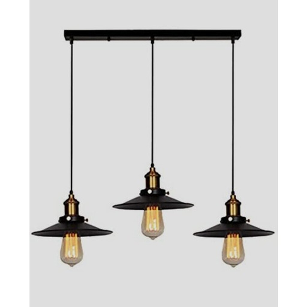 Mylights Retro Rustik Siyah Masa Üsüt Sıralı Üçlü Av Ize En 60 cm