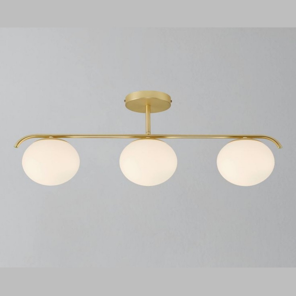 mylights üçlü antik eskitme opal camlı plofonyer avize modern spor avize