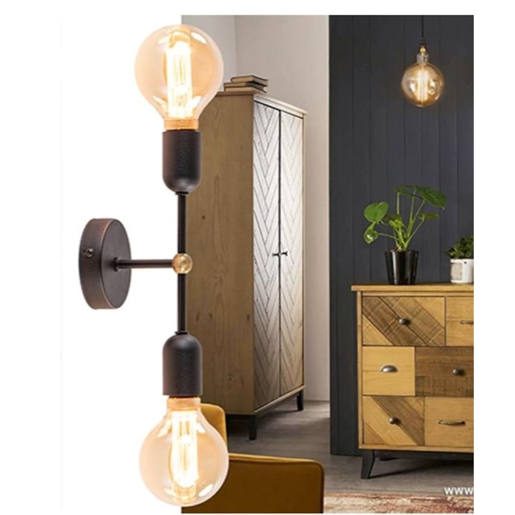 Mylights Retro Rustik Tavan Duvar Aplik Avize İkili Armatür (436448593)