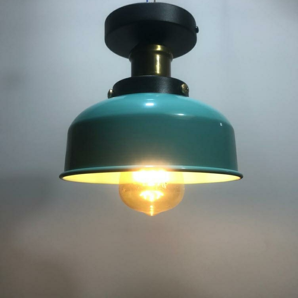MYLİGHTS RETRO RUSTİK TURKUAZ PLOFONYER TAVAN AVİZE ARMATÜR