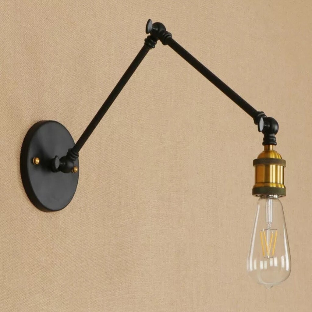 mylights retro rustik üç mafsalı aplik