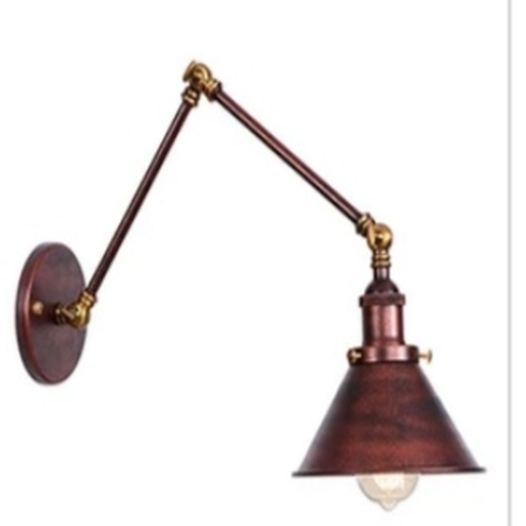 MYLİGHTS RETRO RUSTİK ÜÇ MAFSALI BAKIR ESKİTME AKROBAT APLİK DUVAR LAMBASI