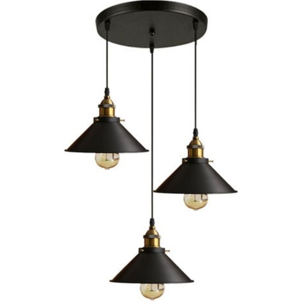 Mylights Retro Rustik Üçlü Sarkıt Avize