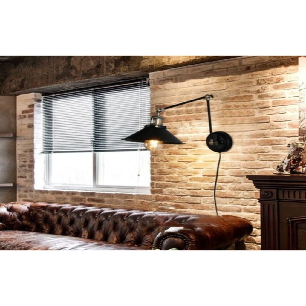 Mylights Retro Rustik Vintage Mafsalı Akrobat Aplik Kablolu Fişli Anahtarlı