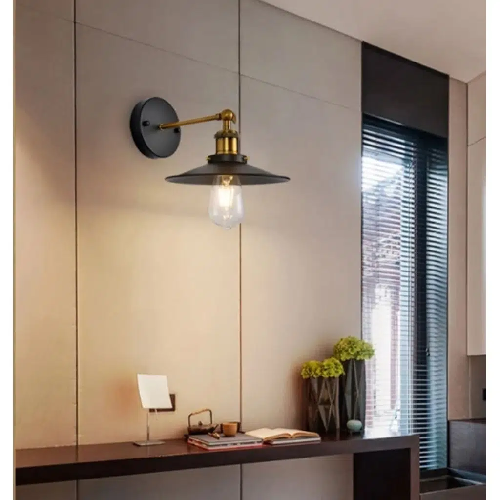 MYLİGHTS RETRO RUSTİK VİNTAGE MAFSALI APLİK DUVAR LAMBASI 22 CM EN HAREKETLİ