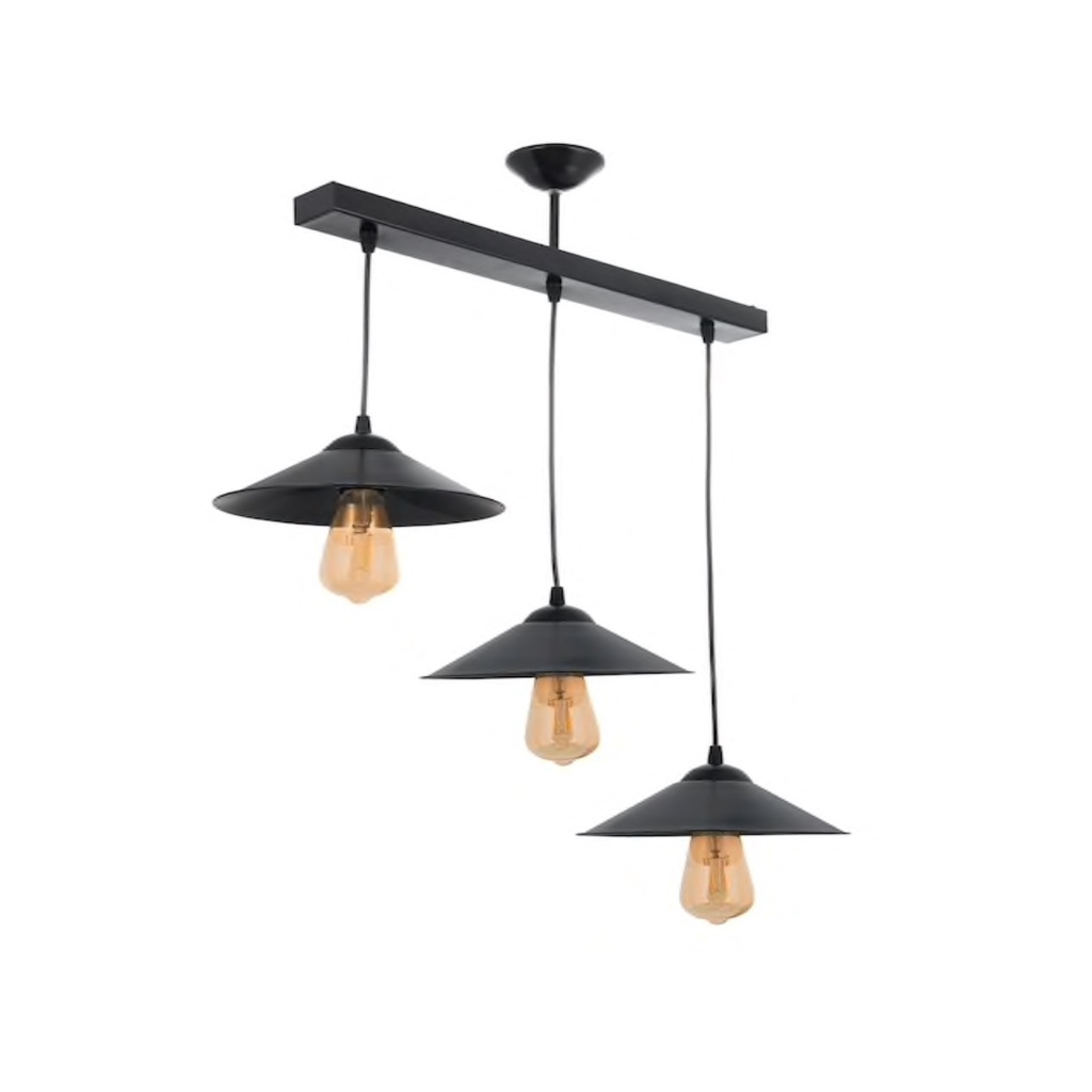 MYLİGHTS RETRO RUSTİK VİNTAGE SIRALI MASA ÜSÜT SARKIT METAL AVİZE TABAN EN 60 CM